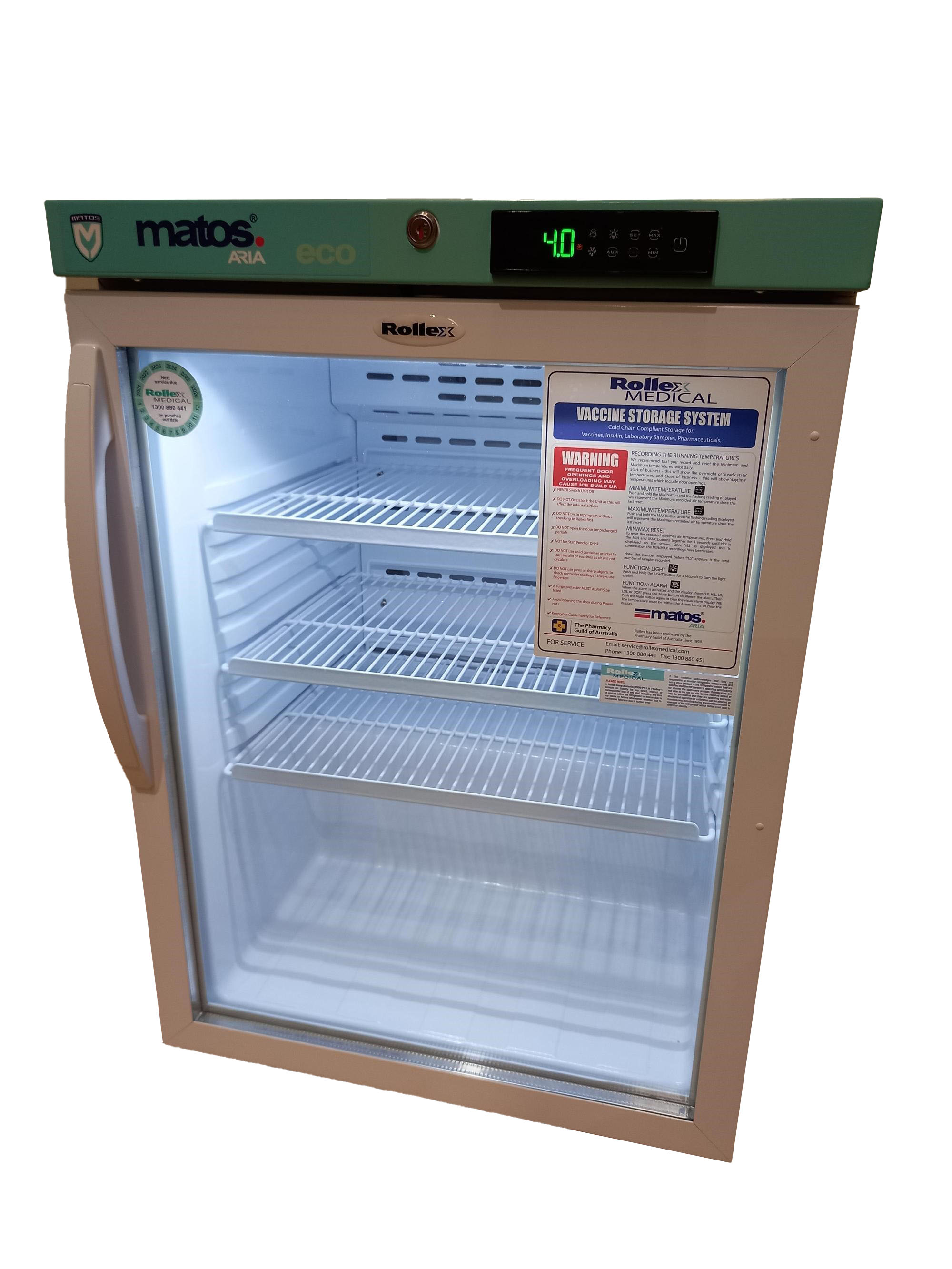 MATOS ARIA Eco 150 R/G Underbench Medical Refrigerators Rollex